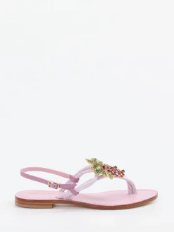 – Zehentrenner-Sandale aus Leder Flieder*Konstantin Starke Hot