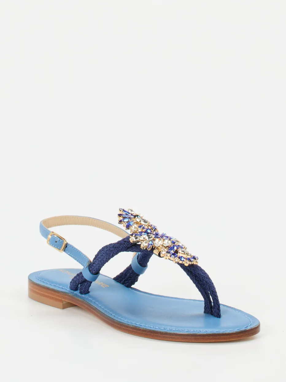 – Zehentrenner aus Textil mit Kristallbesatz*Konstantin Starke Hot