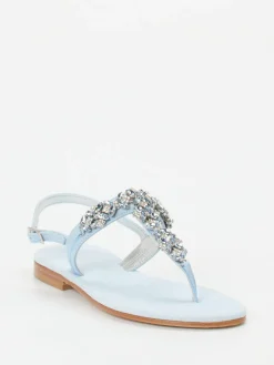 – Zehentrenner-Sandale aus Metallicleder hell*Konstantin Starke Clearance