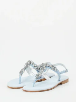 – Zehentrenner-Sandale aus Metallicleder hell*Konstantin Starke Clearance