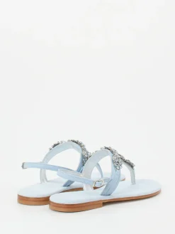 – Zehentrenner-Sandale aus Metallicleder hell*Konstantin Starke Clearance