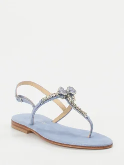 Damen Konstantin Starke – Zehentrenner aus Metallicleder Hell