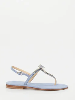 Damen Konstantin Starke – Zehentrenner aus Metallicleder Hell