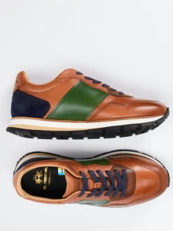 – Retro-Sneaker aus Kalbleder cognacfarben*La Martina Online