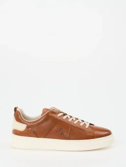 Herren La Martina – Sneaker aus Kalbleder Cognac