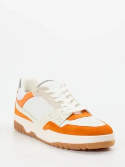 – Sneaker aus Kalbleder und Veloursleder Creme*La Martina New