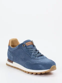 Herren La Martina – Sneaker aus Kalbleder in Jeans