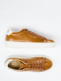 Herren La Martina – Sneaker aus Kalbleder cognac