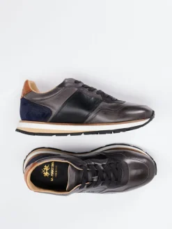 – Sneaker aus Kalbleder in Anthrazit*La Martina