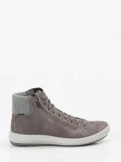 Damen Legero – High-Top Sneaker aus Veloursleder Taupe