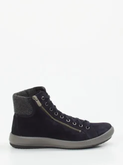 Damen Legero – High-Top Sneaker aus Veloursleder Dunkel