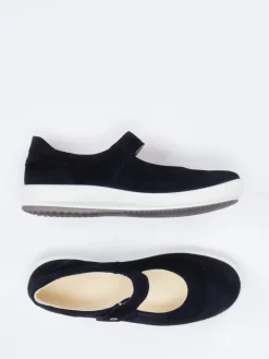 Damen Legero – Mary Janes aus Veloursleder in Dunkel