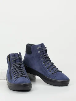 Damen Legero – Schnürboots aus Veloursleder Dunkel