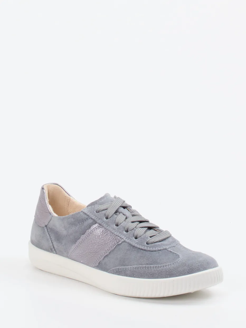 – Sneaker aus Veloursleder in Taubengrau*Legero