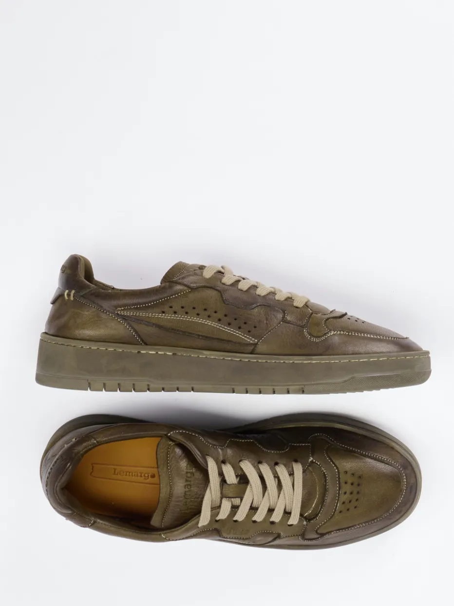 Herren Lemargo – Sneaker aus Hirschleder in Oliv