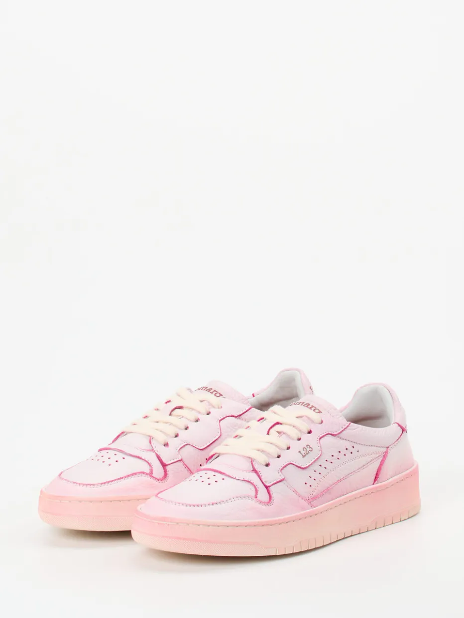 Damen Lemargo – Sneaker aus Metallicleder in Hellrosa