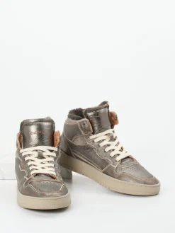 Damen Lemargo – Sneaker aus Metallicleder Bronzebraun