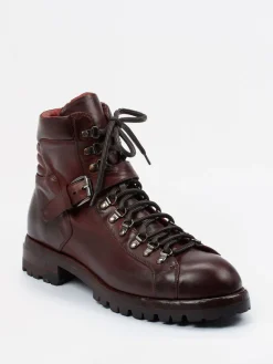 – Wanderstiefel aus Lammleder bordeaux*Lemargo Outlet