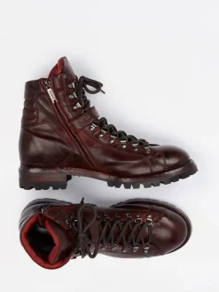 – Wanderstiefel aus Lammleder bordeaux*Lemargo Outlet