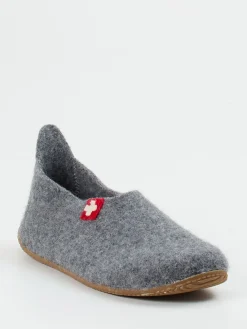 – Filzpantoffeln aus Wolle mittelgrau*Living Kitzbühel New