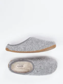 Damen Living Kitzbühel – Filzpantoffeln aus Wollfilz hellgrau