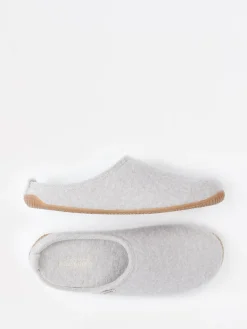 – Filzpantoffeln aus Wolle hell*Living Kitzbühel Sale
