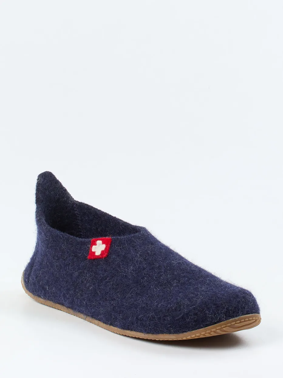 – Filzpantoffel aus Wollfilz Dunkel*Living Kitzbühel Best