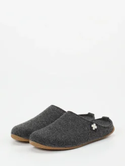 – Filzpantoffeln aus Wolle anthrazit*Living Kitzbühel