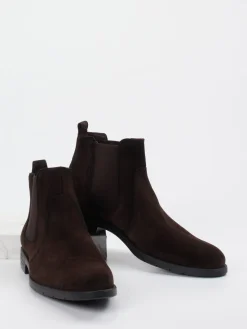 Herren Lloyd – Chelsea Boots aus Veloursleder dunkel