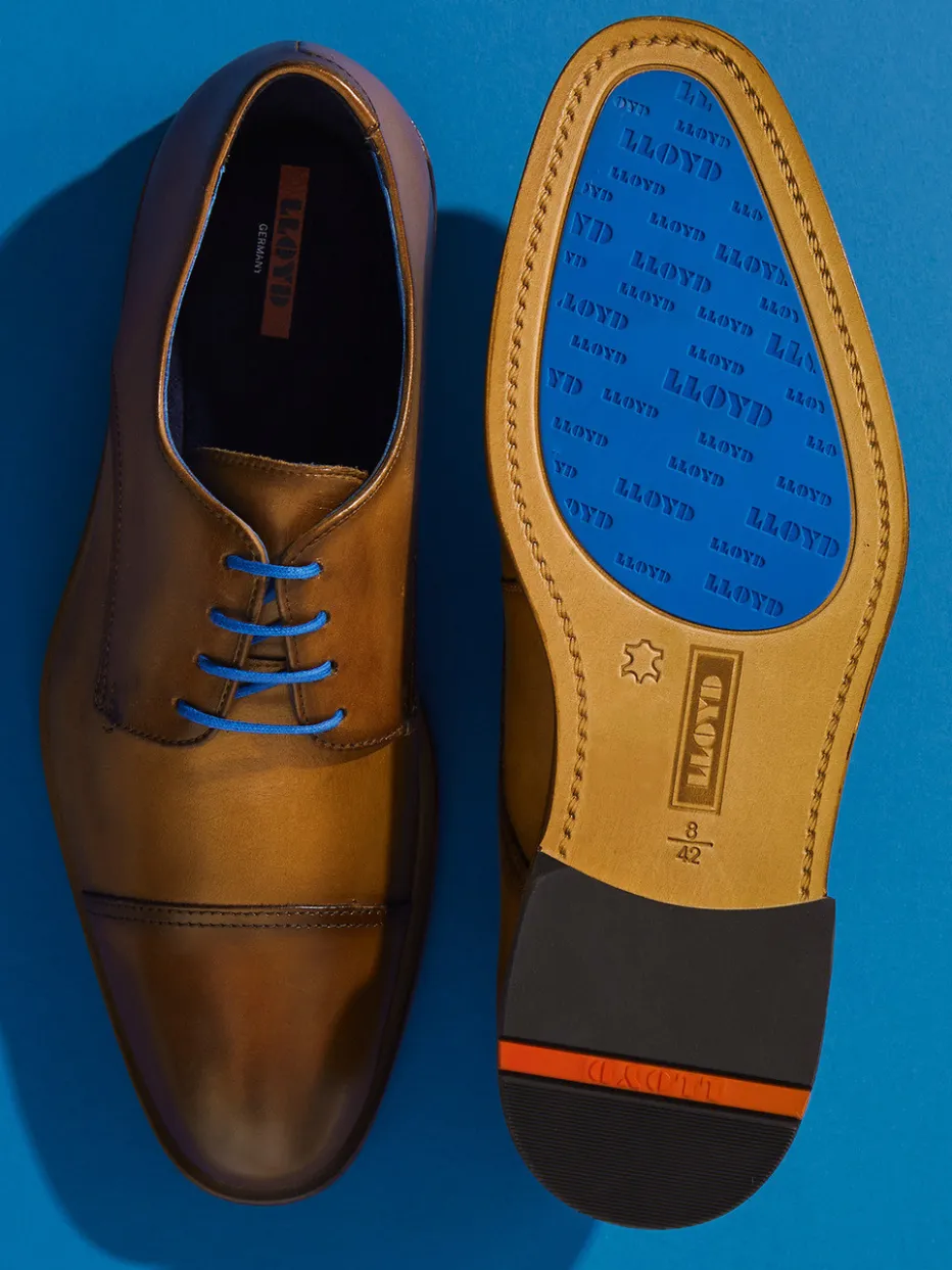 Herren Lloyd – Derby-Schnürschuh aus Kalbleder cognac