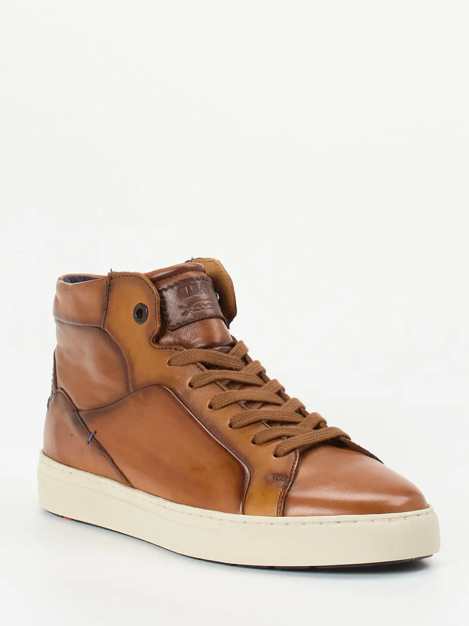 – High-Top Sneaker aus Kalbleder Cognac*Lloyd Hot