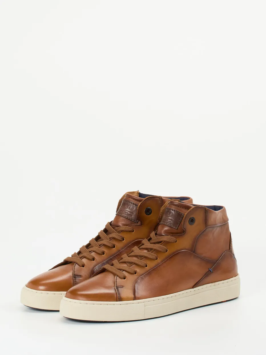 – High-Top Sneaker aus Kalbleder Cognac*Lloyd Hot