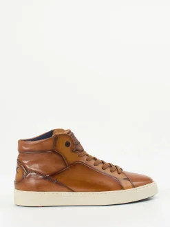 – High-Top Sneaker aus Kalbleder Cognac*Lloyd Hot