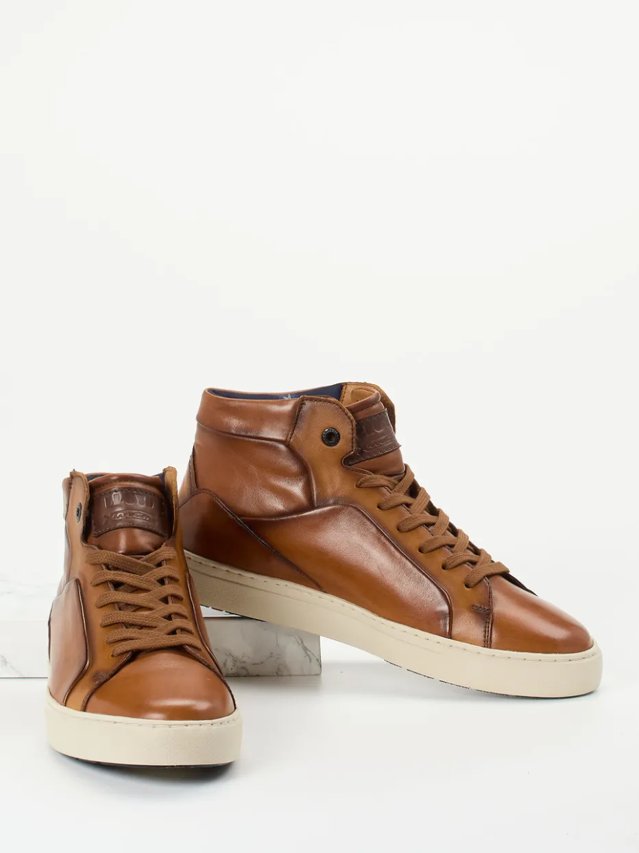 – High-Top Sneaker aus Kalbleder Cognac*Lloyd Hot