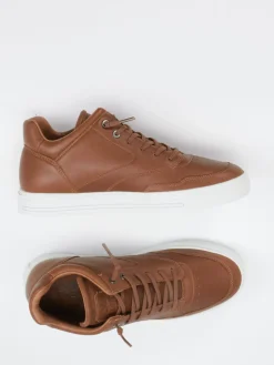 Herren Lloyd – Mid-Top Sneaker aus Kalbleder cognac