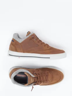 Herren Lloyd – Mid-Top Sneaker aus Kalbleder cognac