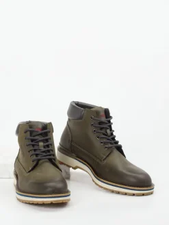 Herren Lloyd – Schnürboots aus Glattleder oliv