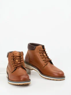 Herren Lloyd – Schnürboots aus Glattleder cognac