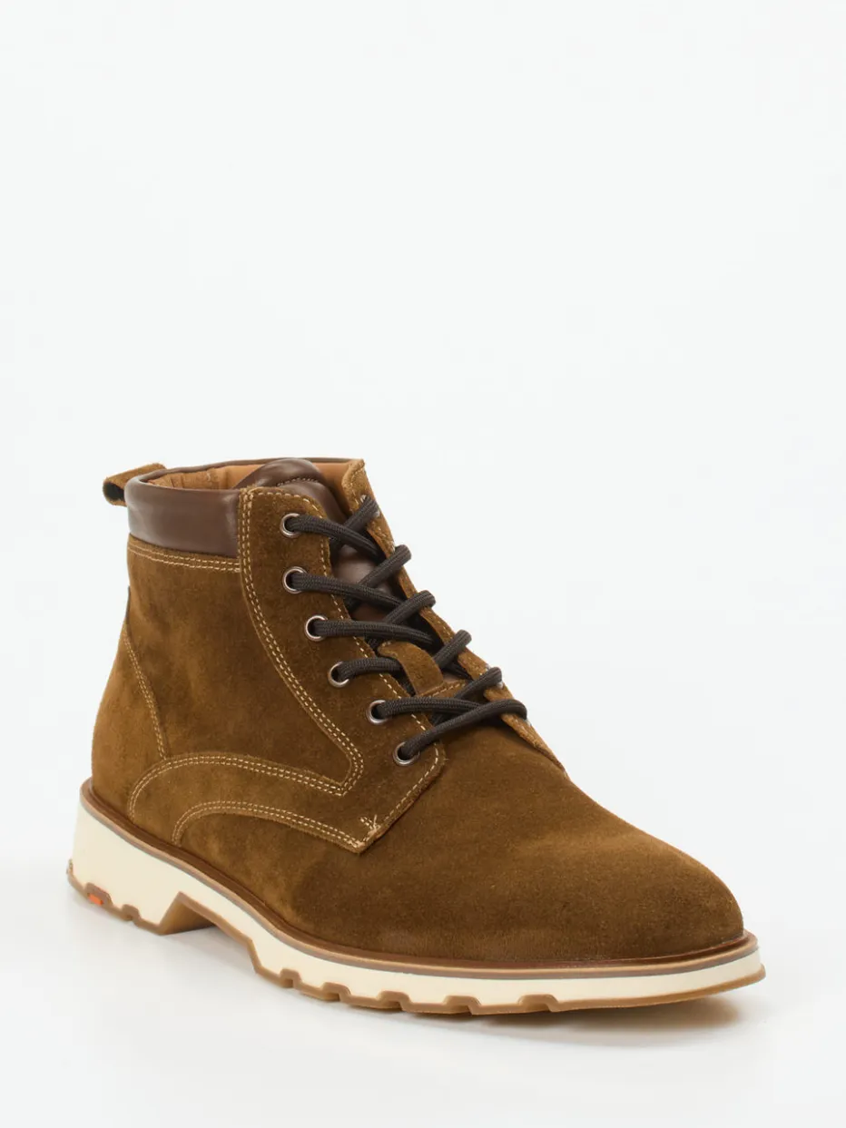 Herren Lloyd – Schnürboots aus Veloursleder cognac