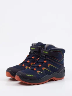 Kinder Lowa – Klettboots aus Veloursleder Dunkel