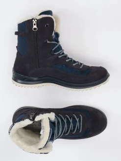 Kinder Lowa – Winterstiefel aus Veloursleder Dunkel