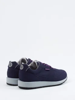 Damen Lunge – Sneaker aus Textil in Velourslederoptik Dunkel