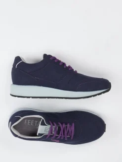 Damen Lunge – Sneaker aus Textil in Velourslederoptik Dunkel