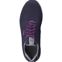 Damen Lunge – Sneaker aus Textil in Velourslederoptik Dunkel