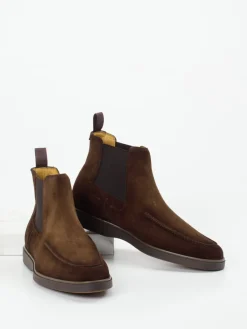 Herren Magnanni – Chelsea Boots aus Veloursleder dunkel