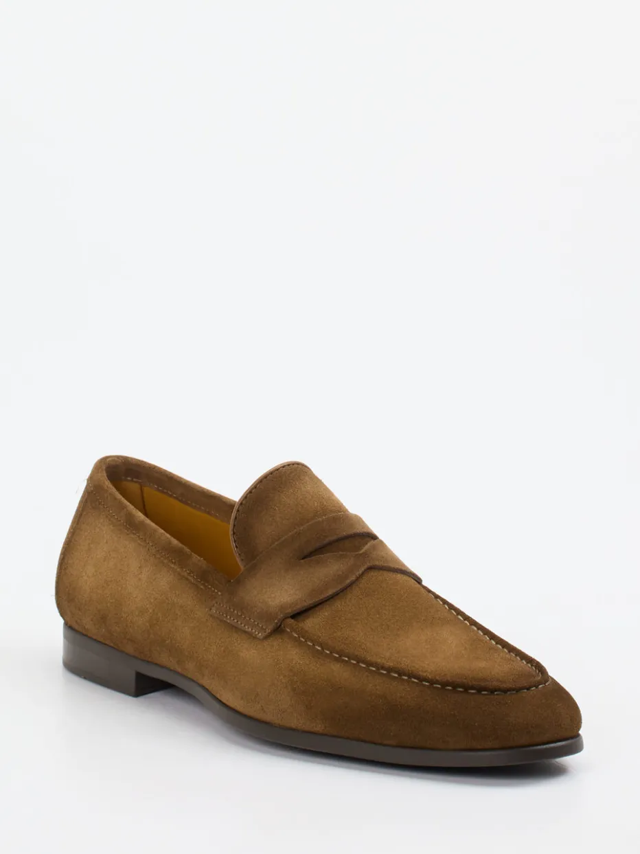 Herren Magnanni – Loafer aus Veloursleder Cognac