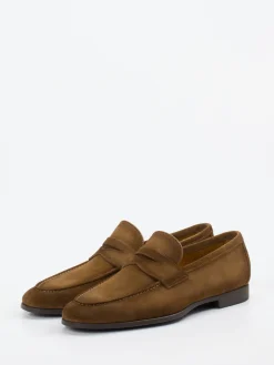 Herren Magnanni – Loafer aus Veloursleder Cognac