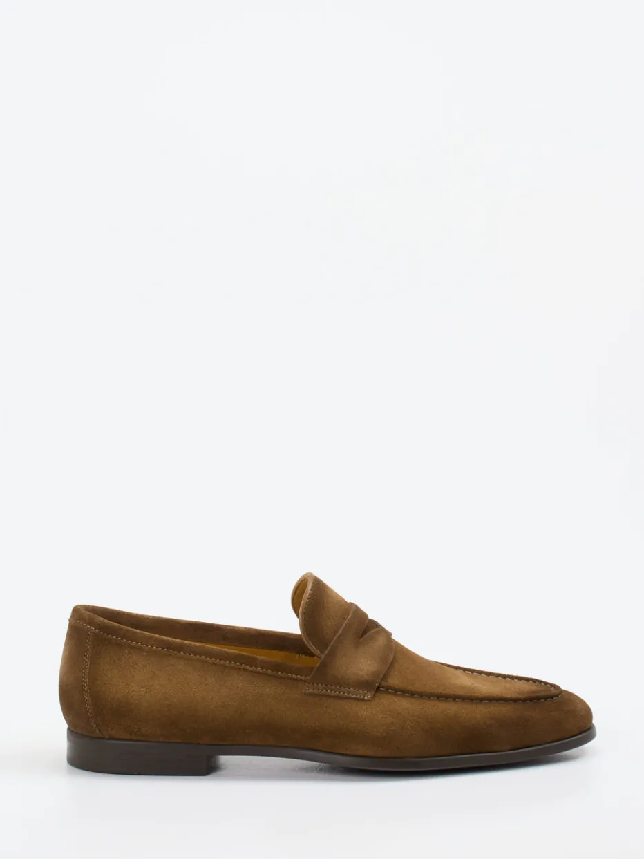 Herren Magnanni – Loafer aus Veloursleder Cognac