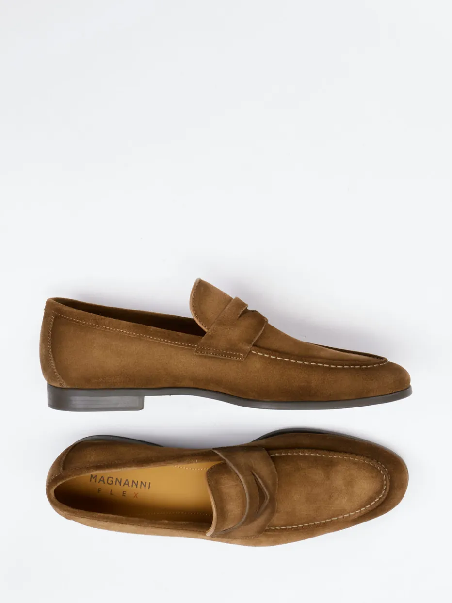 Herren Magnanni – Loafer aus Veloursleder Cognac