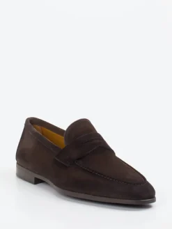 Herren Magnanni – Penny Loafer aus Veloursleder Dunkel
